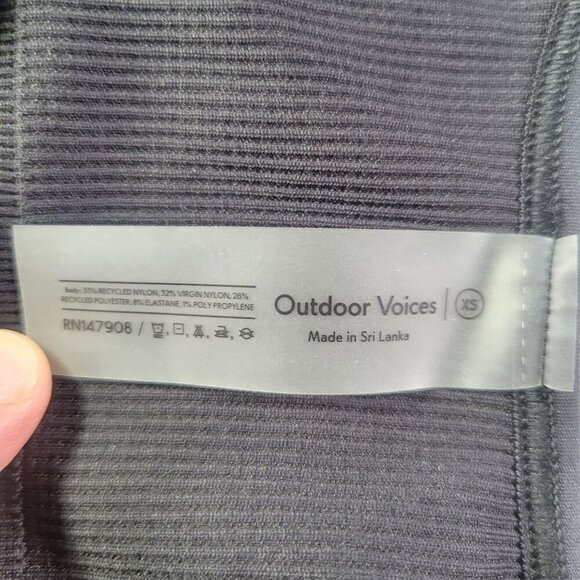 Outdoor Voices Women Pink Trimmed Workout Athletic Ribbed Sports Bra Size XS - Picture 3 of 3